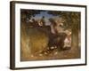 Building the Rick, 1907 (Oil on Canvas)-George Clausen-Framed Giclee Print