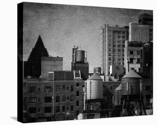 Building Tops - Noir-Pete Kelly-Stretched Canvas