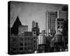 Building Tops - Noir-Pete Kelly-Stretched Canvas