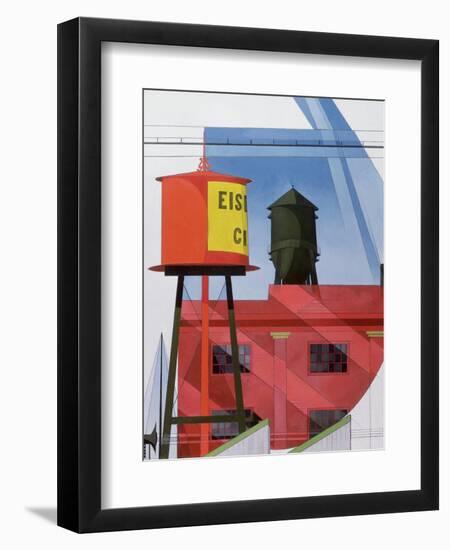 Buildings Abstraction, Lancaster, 1931 (Oil on Board)-Charles Demuth-Framed Premium Giclee Print