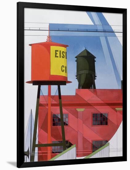 Buildings Abstraction, Lancaster, 1931 (Oil on Board)-Charles Demuth-Framed Giclee Print