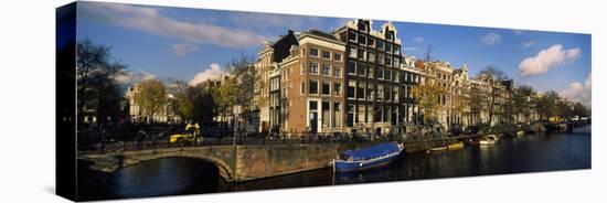 Buildings Along a Canal, Amsterdam, Netherlands-null-Stretched Canvas