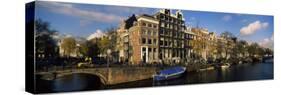 Buildings Along a Canal, Amsterdam, Netherlands-null-Stretched Canvas