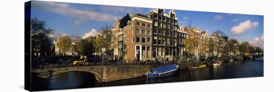 Buildings Along a Canal, Amsterdam, Netherlands-null-Stretched Canvas