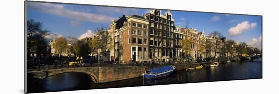 Buildings Along a Canal, Amsterdam, Netherlands-null-Mounted Photographic Print