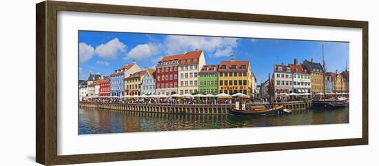 Buildings Along a Canal with Boats, Nyhavn, Copenhagen, Denmark-null-Framed Photographic Print