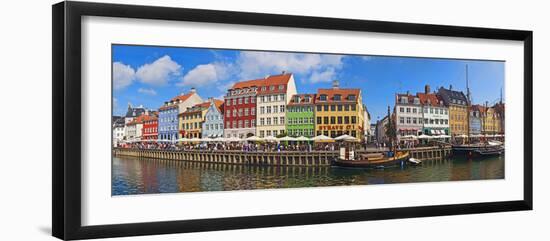 Buildings Along a Canal with Boats, Nyhavn, Copenhagen, Denmark-null-Framed Photographic Print