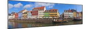 Buildings Along a Canal with Boats, Nyhavn, Copenhagen, Denmark-null-Mounted Photographic Print