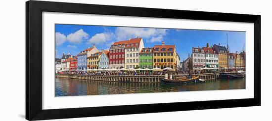 Buildings Along a Canal with Boats, Nyhavn, Copenhagen, Denmark-null-Framed Photographic Print