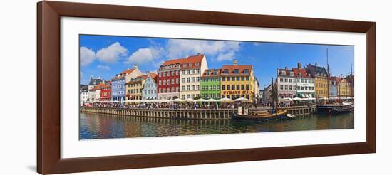 Buildings Along a Canal with Boats, Nyhavn, Copenhagen, Denmark-null-Framed Photographic Print