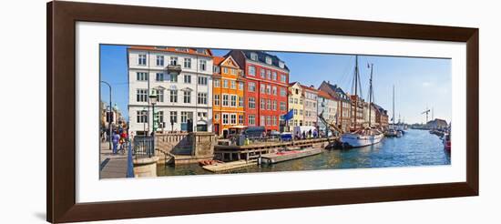 Buildings Along a Canal with Boats, Nyhavn, Copenhagen, Denmark-null-Framed Photographic Print