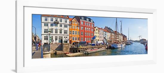 Buildings Along a Canal with Boats, Nyhavn, Copenhagen, Denmark-null-Framed Photographic Print