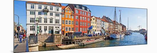 Buildings Along a Canal with Boats, Nyhavn, Copenhagen, Denmark-null-Mounted Photographic Print