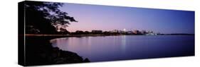 Buildings Along a Lake, Lake Monona, Madison, Wisconsin, USA-null-Stretched Canvas