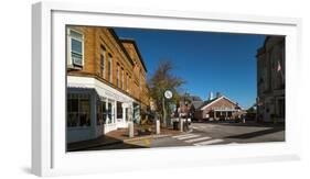 Buildings along a street, Bath, Sagadahoc County, Maine, USA-null-Framed Photographic Print