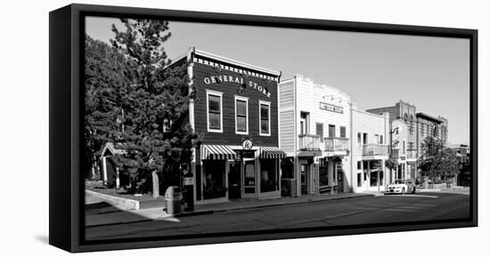 Buildings along a street, Main Street, Park City, Utah, USA-null-Framed Stretched Canvas