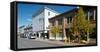 Buildings along a street, Rockland, Knox County, Maine, USA-null-Framed Stretched Canvas