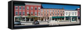 Buildings along a street, Thomaston, Knox County, Maine, USA-null-Framed Stretched Canvas