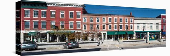 Buildings along a street, Thomaston, Knox County, Maine, USA-null-Stretched Canvas