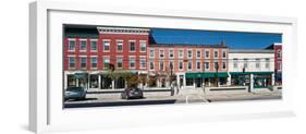 Buildings along a street, Thomaston, Knox County, Maine, USA-null-Framed Photographic Print