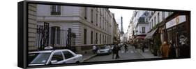 Buildings Along a Street with a Tower in the Background, Rue Saint Dominique, Eiffel Tower-null-Framed Stretched Canvas