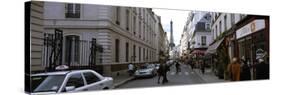 Buildings Along a Street with a Tower in the Background, Rue Saint Dominique, Eiffel Tower-null-Stretched Canvas