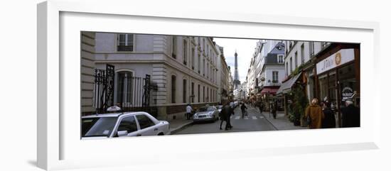 Buildings Along a Street with a Tower in the Background, Rue Saint Dominique, Eiffel Tower-null-Framed Photographic Print