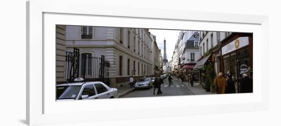 Buildings Along a Street with a Tower in the Background, Rue Saint Dominique, Eiffel Tower-null-Framed Photographic Print