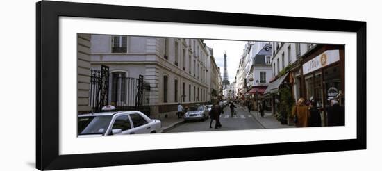 Buildings Along a Street with a Tower in the Background, Rue Saint Dominique, Eiffel Tower-null-Framed Photographic Print