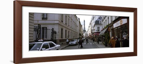 Buildings Along a Street with a Tower in the Background, Rue Saint Dominique, Eiffel Tower-null-Framed Photographic Print