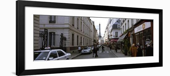 Buildings Along a Street with a Tower in the Background, Rue Saint Dominique, Eiffel Tower-null-Framed Photographic Print