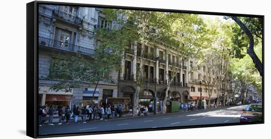 Buildings Along Avenida De Mayo, Buenos Aires, Argentina-null-Framed Stretched Canvas