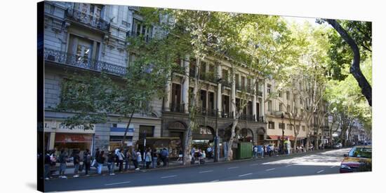 Buildings Along Avenida De Mayo, Buenos Aires, Argentina-null-Stretched Canvas