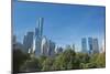 Buildings Along Central Park South Will Wollman Rink in Central Park, New York City, Ny-Greg Probst-Mounted Photographic Print