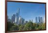 Buildings Along Central Park South Will Wollman Rink in Central Park, New York City, Ny-Greg Probst-Framed Photographic Print