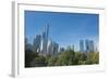 Buildings Along Central Park South Will Wollman Rink in Central Park, New York City, Ny-Greg Probst-Framed Photographic Print