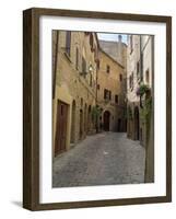 Buildings Along Side Street, Volterra, Tuscany, Italy-null-Framed Photographic Print