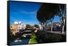 Buildings Along the Basse Riverfront, Perpignan, Pyrenees-Orientales, Languedoc-Roussillon, France-null-Framed Stretched Canvas