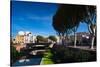 Buildings Along the Basse Riverfront, Perpignan, Pyrenees-Orientales, Languedoc-Roussillon, France-null-Stretched Canvas