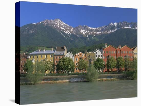 Buildings Along the Inn River, Innsbruck, Tirol (Tyrol), Austria, Europe-Gavin Hellier-Stretched Canvas