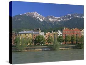 Buildings Along the Inn River, Innsbruck, Tirol (Tyrol), Austria, Europe-Gavin Hellier-Stretched Canvas