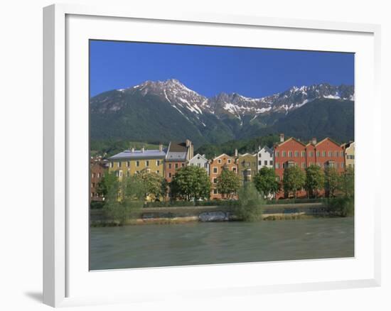Buildings Along the Inn River, Innsbruck, Tirol (Tyrol), Austria, Europe-Gavin Hellier-Framed Photographic Print