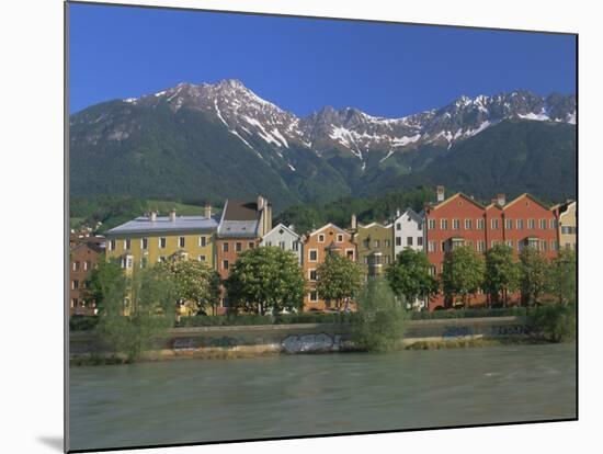 Buildings Along the Inn River, Innsbruck, Tirol (Tyrol), Austria, Europe-Gavin Hellier-Mounted Photographic Print