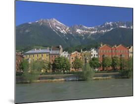 Buildings Along the Inn River, Innsbruck, Tirol (Tyrol), Austria, Europe-Gavin Hellier-Mounted Photographic Print