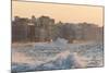 Buildings Along the Malecon in Soft Evening Sunlight with Large Waves Crashing Against the Sea Wall-Lee Frost-Mounted Photographic Print