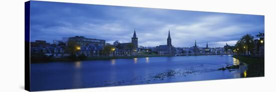 Buildings along the River, Inverness, Scotland-null-Stretched Canvas