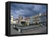 Buildings Around the Town Square, Namestie Snp Square, Banska Bystrica, Slovakia-Richard Nebesky-Framed Stretched Canvas