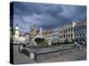 Buildings Around the Town Square, Namestie Snp Square, Banska Bystrica, Slovakia-Richard Nebesky-Stretched Canvas