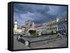 Buildings Around the Town Square, Namestie Snp Square, Banska Bystrica, Slovakia-Richard Nebesky-Framed Stretched Canvas