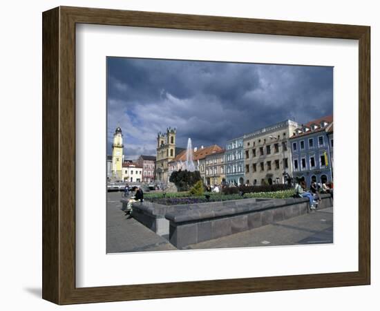 Buildings Around the Town Square, Namestie Snp Square, Banska Bystrica, Slovakia-Richard Nebesky-Framed Photographic Print